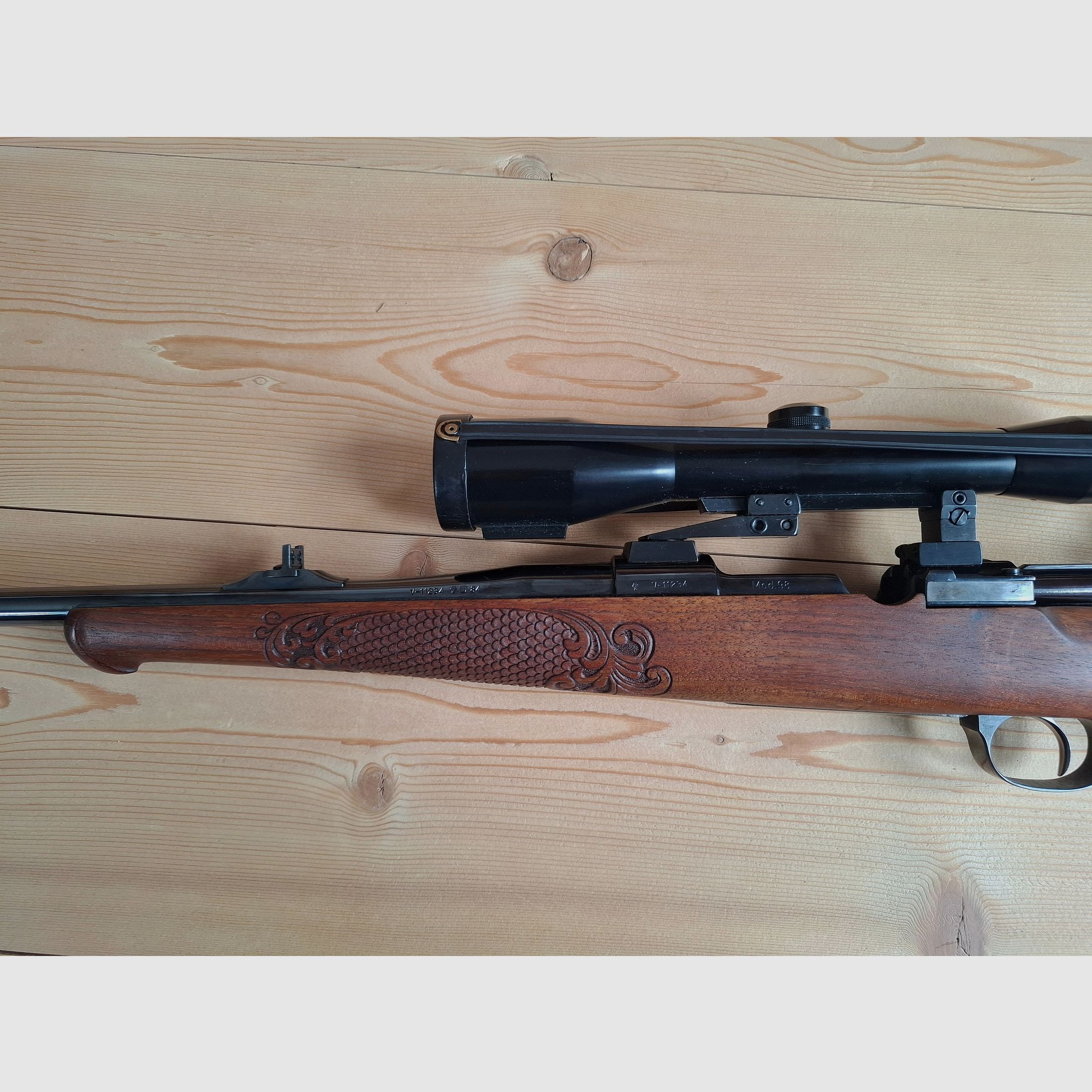 Mauser Mod. 98 Kal. 7mm Rem. Mag. w tym montaż obrotowy i Schmidt & Bender ZF