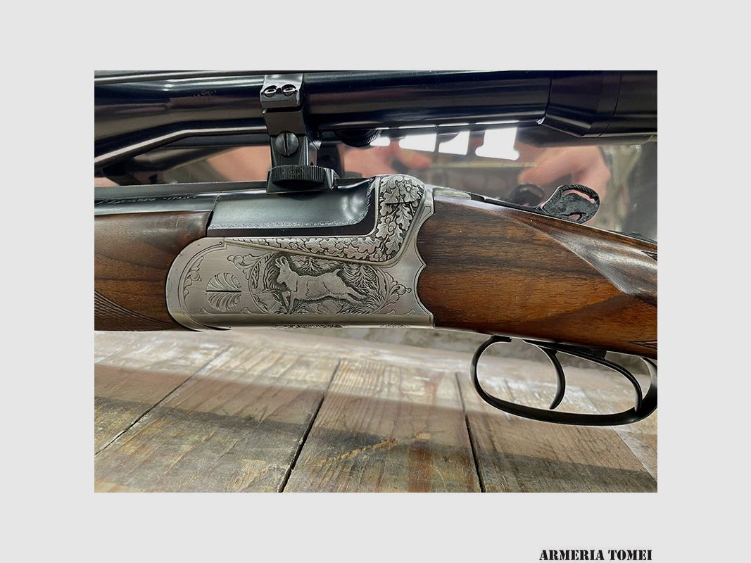 GEBRAUCHT – Bockdoppelflinte – P. ZANARDINI ARTIGIANALE Kal. 20 Mag. und 5,6×50 R.MAG., Bild 3 von 11
