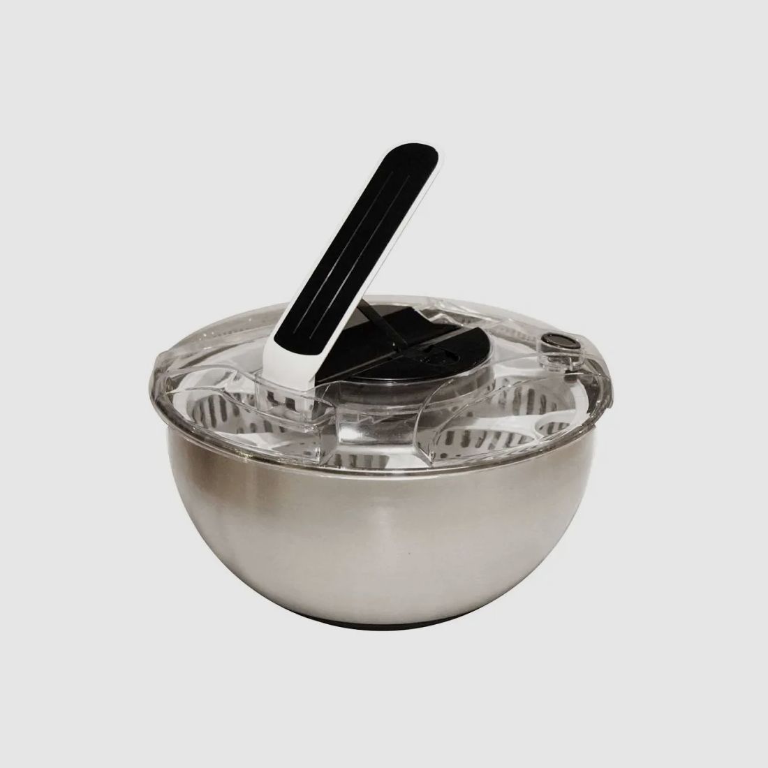 Stainless steel salad spinner with piston 28x17.5cm, image 1 of 3