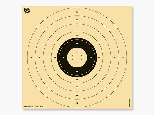 BDS bersaglio Z20 25 metri serie temporale 50 pz 55x52 cm