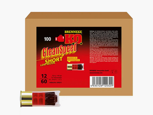 Brenneke K.O. CleanSpeed Short voor herhalingsgeweren 28,4g 100 stuks in doos