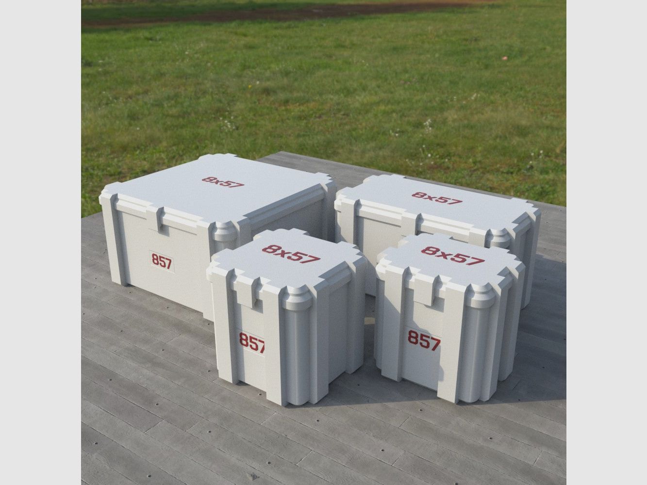 Filamelt Munitionsbox / 8x57 IS / ‘Klappdeckel’ / Patronenbox, Ammo Box