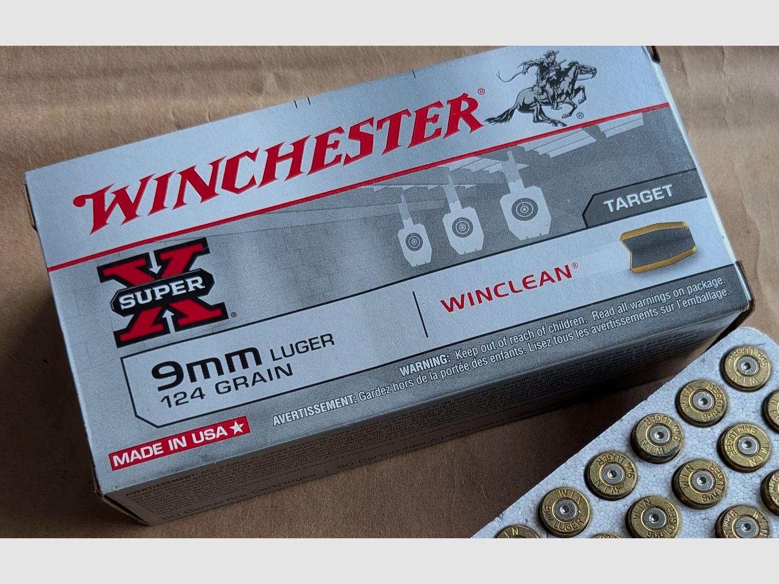 Huls 9mm Luger Winchester Super X - WINCLEAN  °°°°°°°°°°°°°°°°°°°°°°°°°°°°°°, afbeelding 3 van 3