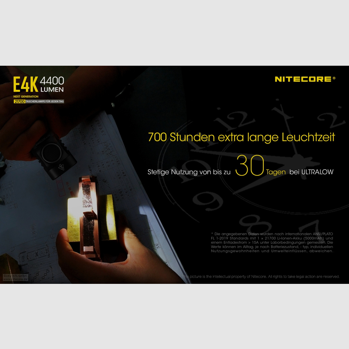 Nitecore E4K flashlight E4K 4400 lumens