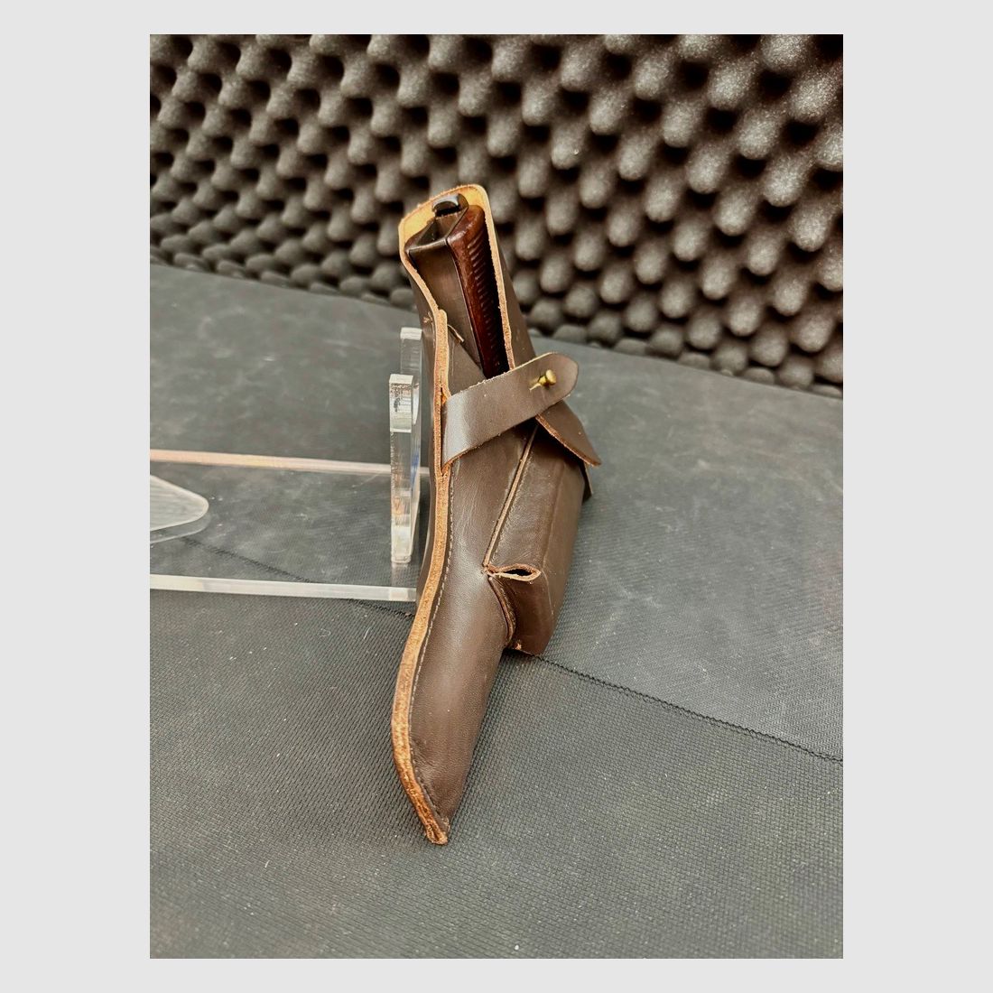 Gürtelholster, dunkel braun, Walther P38, neuwertig mit Magazintasche