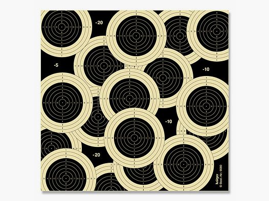 Krüger-Schießscheiben Glücksscheibe Scheibensalat schwarz Schießscheiben