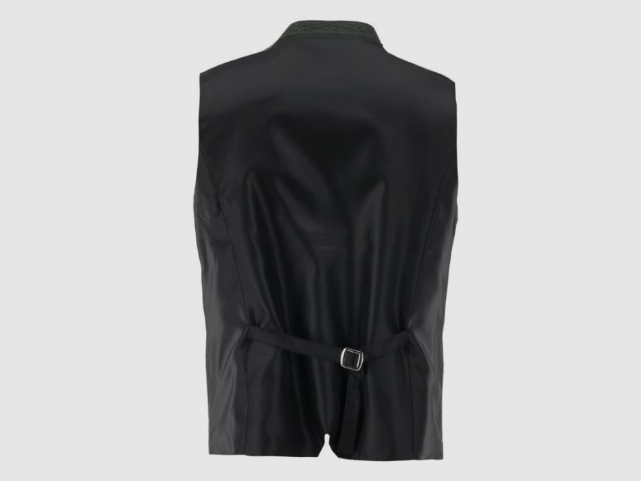 OS Trachten H-Vest Stand Collar with Embroidery | olive green, image 3 of 6