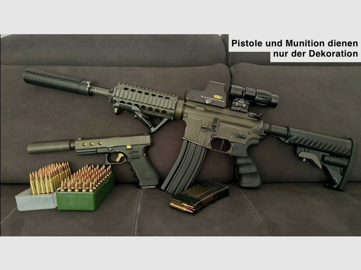 Einzigartige Custom M4: Cerakote-veredelte S-AEG AR-15 mit umfangreichem Zubehör