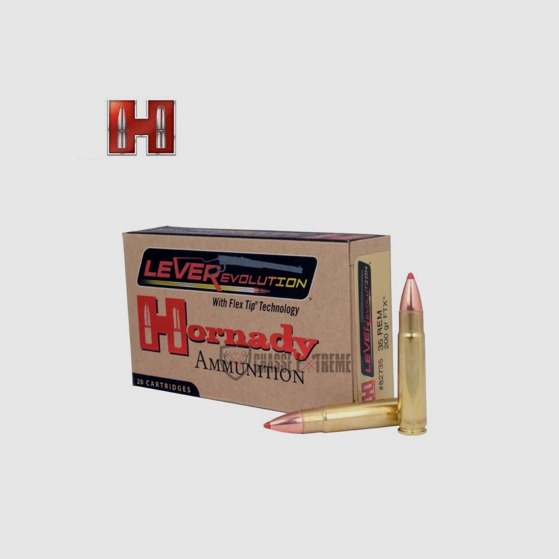 20 Patronen HORNADY Leverevolution 35 Rem 200 Gr Ftx