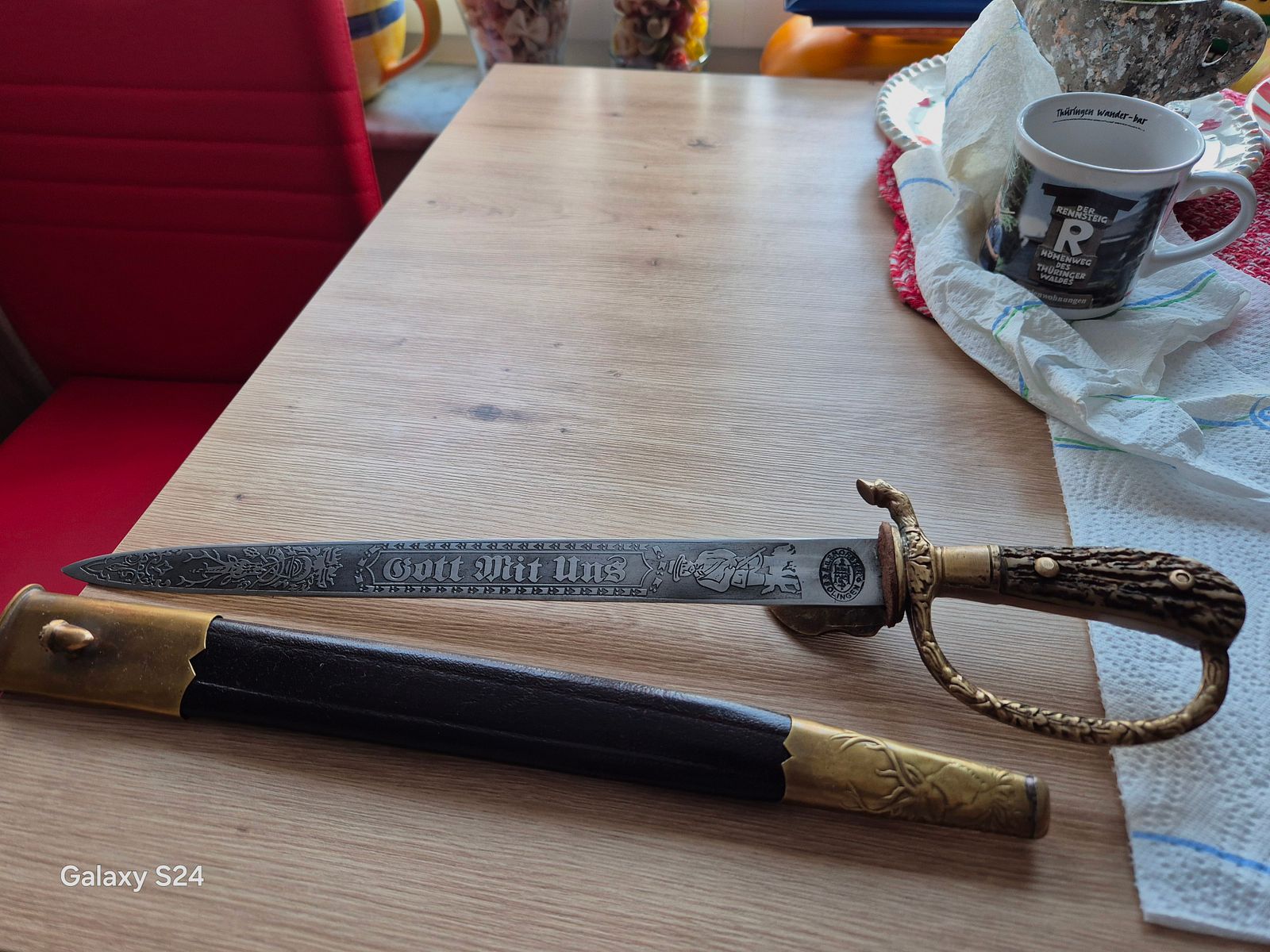 Honorary stag knife Solingen for sale complete...