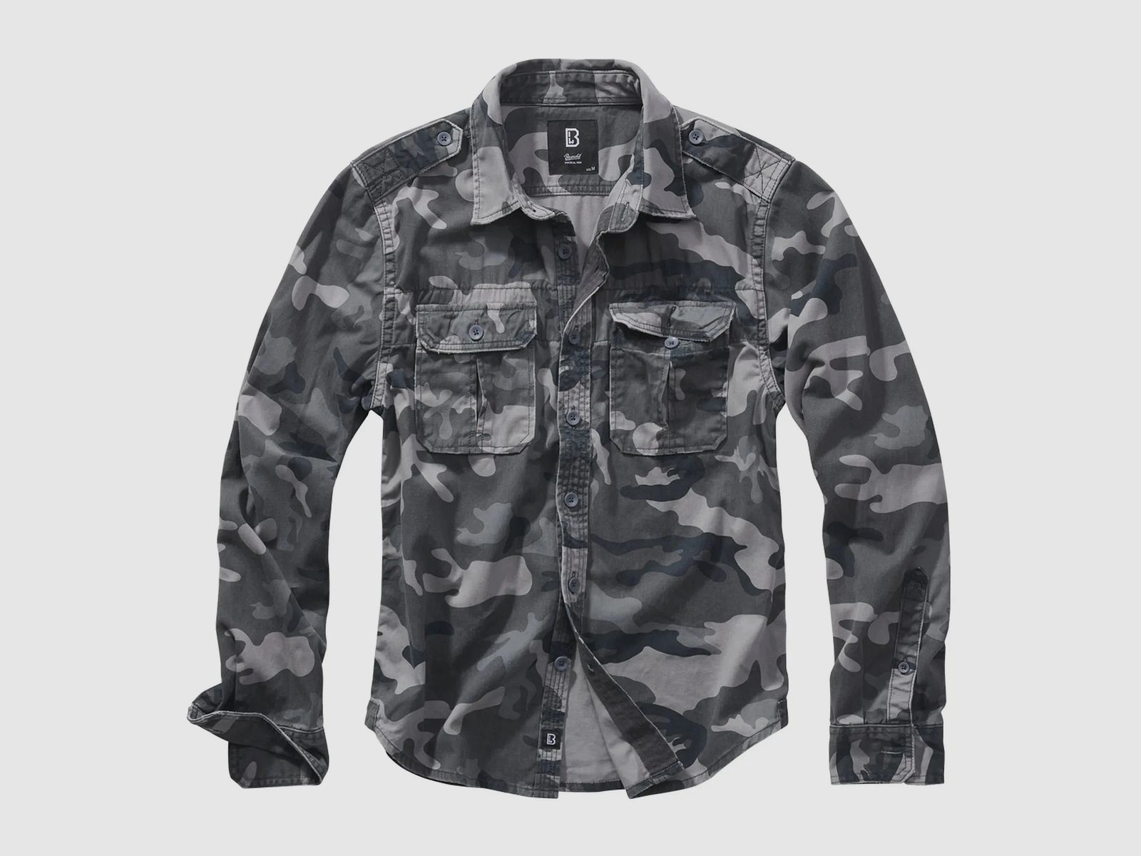 Brandit Brandit Hemd Vintage Shirt Longsleeve grey camo