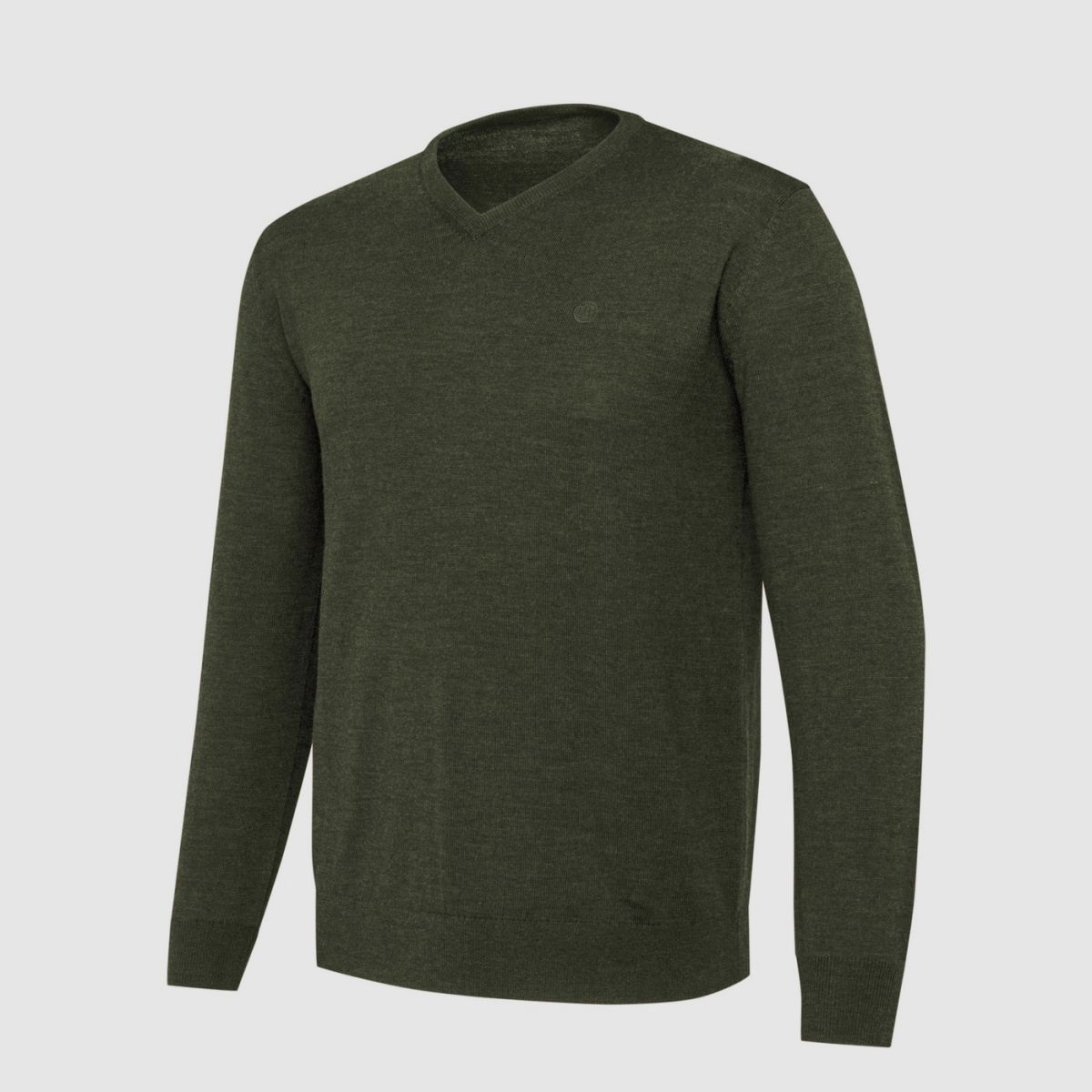 BERETTA Merino V-Neck Pullover Moosgrün