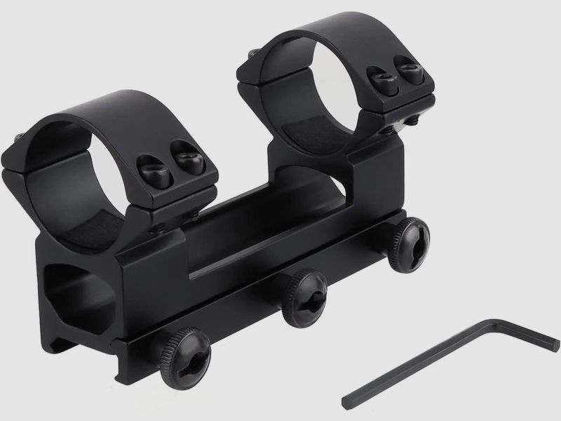 Double mounting rings for 20 mm Picatinny or Weaver rail