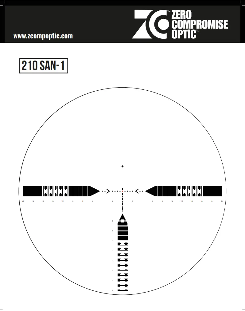 Luneta Zero Compromise Optics ZC210 2-10×30 Ret. SAN-1 MIL FDE, zdjęcie 2 z 5