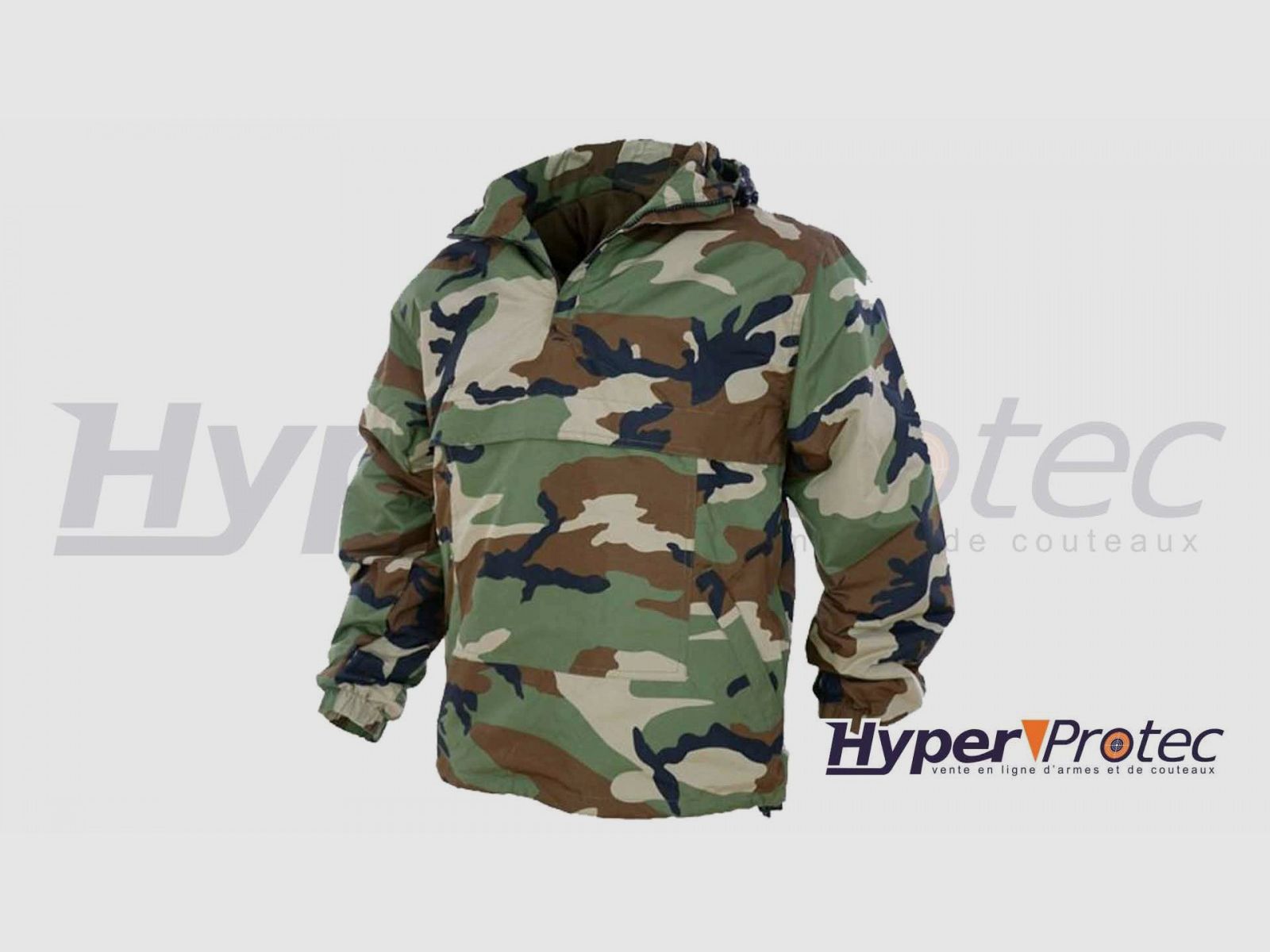 Warme militaire camo jas met capuchon, afbeelding 3 van 4