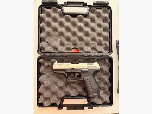 Walther P99/ 9 mm P.A.K Nickel/Black including magazines