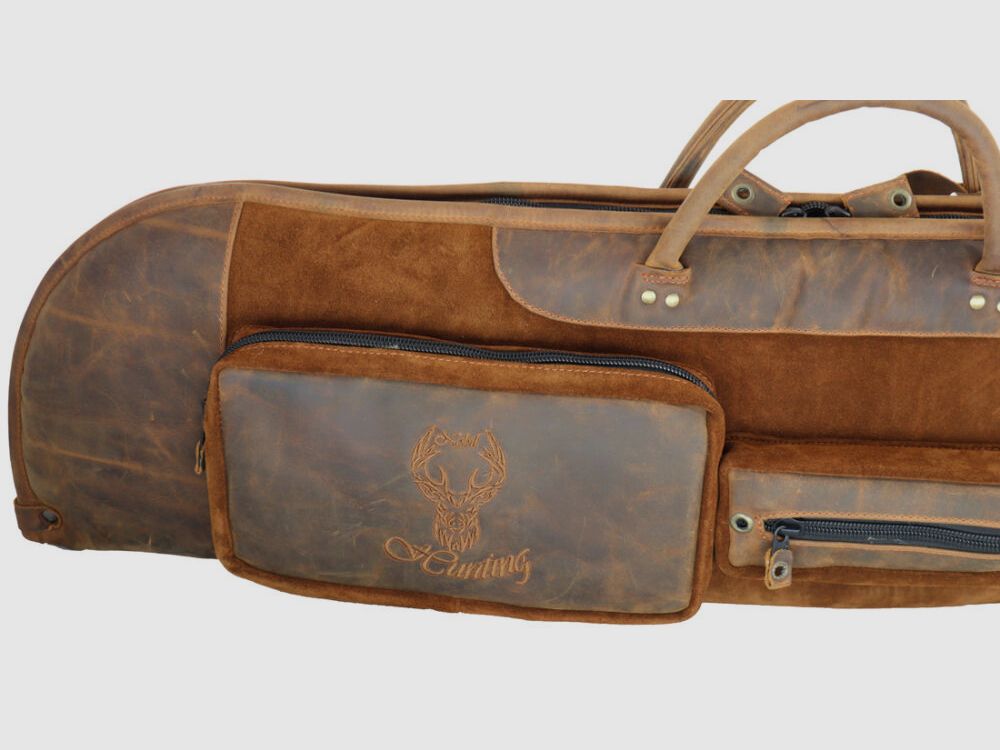 Nobil Hunting Custodia in Pelle 130cm in marrone, cucita a mano