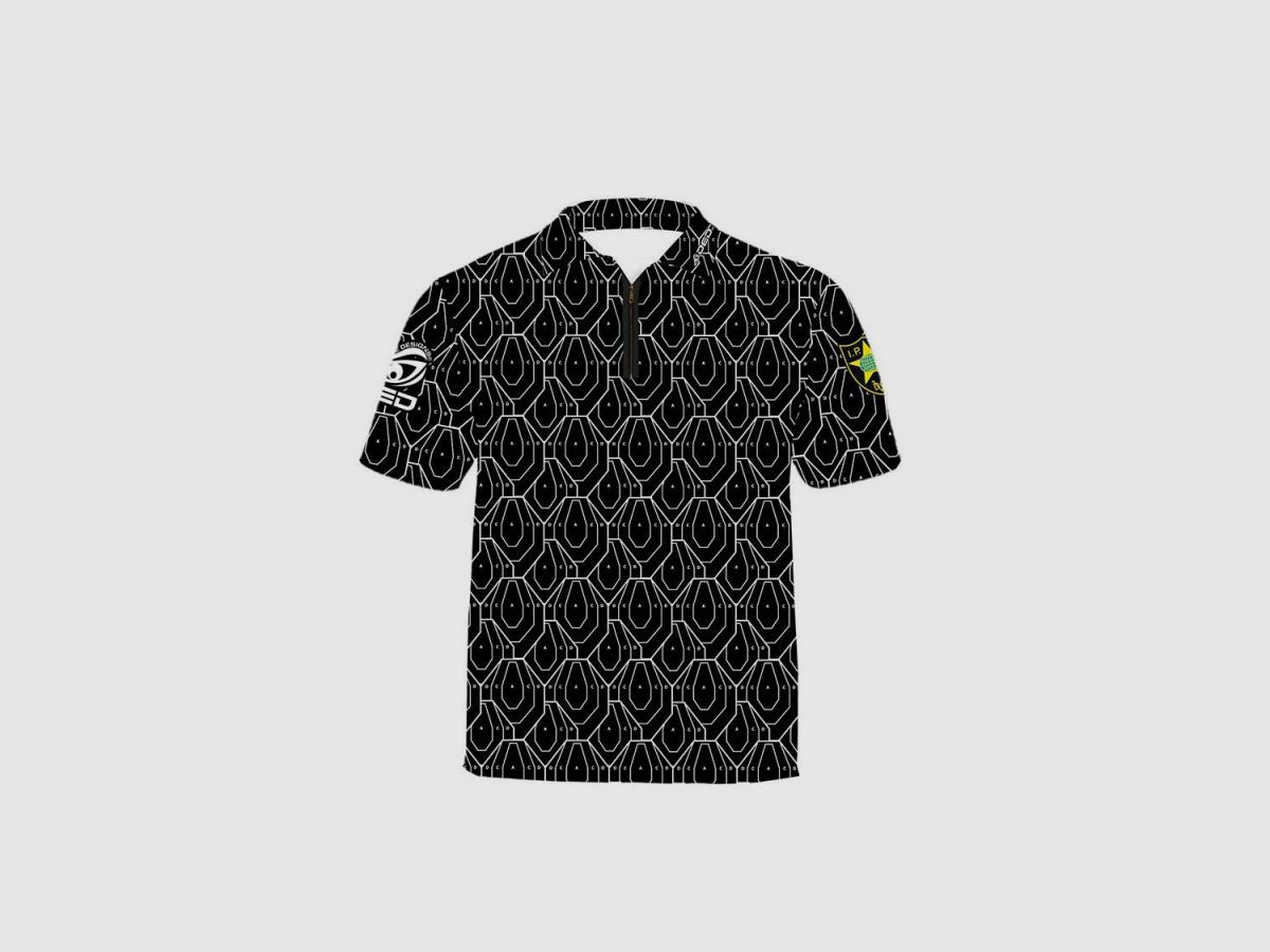 DED Black IPSC Ziel T-Shirt, Größe: XS, Benutzerdefinierter Name: Mit Benutzerdefiniertem Namen, Bekleidungsart: Damen, Bild 1 von 3