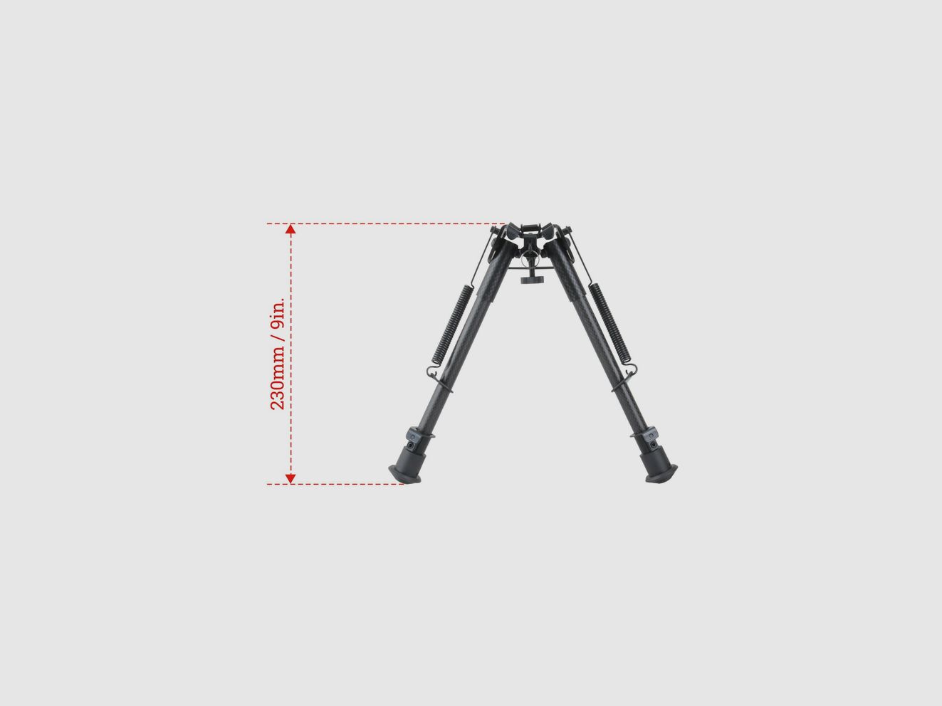 Bipied pour carabine Rokstad Carbon 6N - Grenadière ou rail Weaver - 23-34,5cm, image 5 sur 10