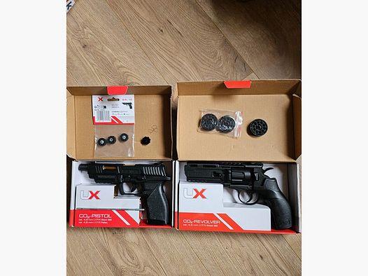 Doppelpack Set Umarex UX Co2 Pistole SA10/Revolver Tornado Kaliber 4,5mm