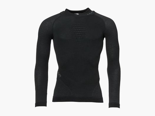 Uyn Longsleeve Rollneck Fusyon Merino Mannen zwart antraciet
