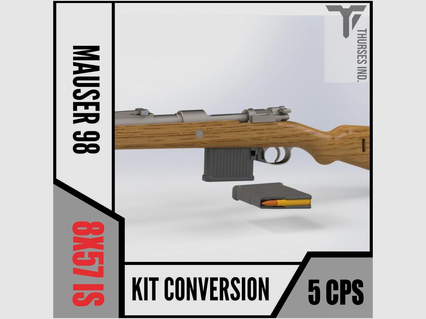 TI-Konversion + Magazin MAUSER 98/G98/K98 5 Schuss