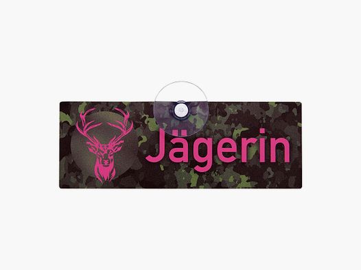 AKAH Schild - Jägerin - camo/pink