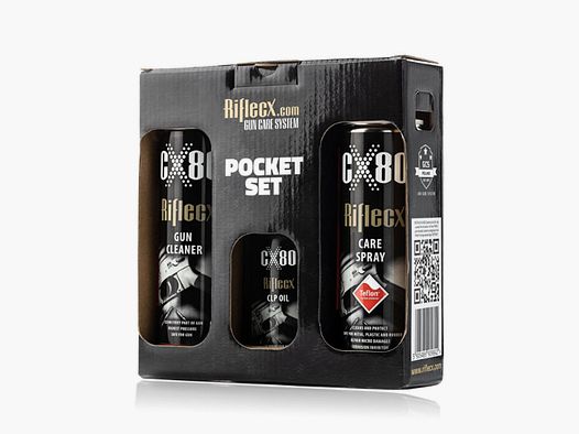 Rifle CX Pocket Set Cleaning Care 3 Items + Box