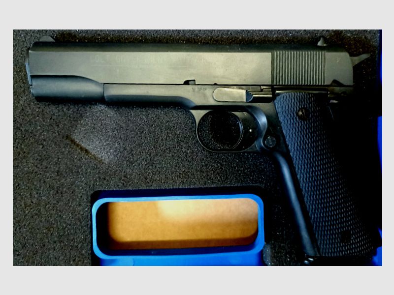 Colt Government 1911 A1 Schreckschuss Pistole 9mm P.A.K. (PTB 774) mit Tactical Paddle Holster