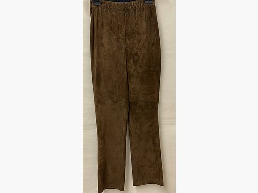 Maximilian Pantaloni in Pelle Laura in Marrone Scuro
