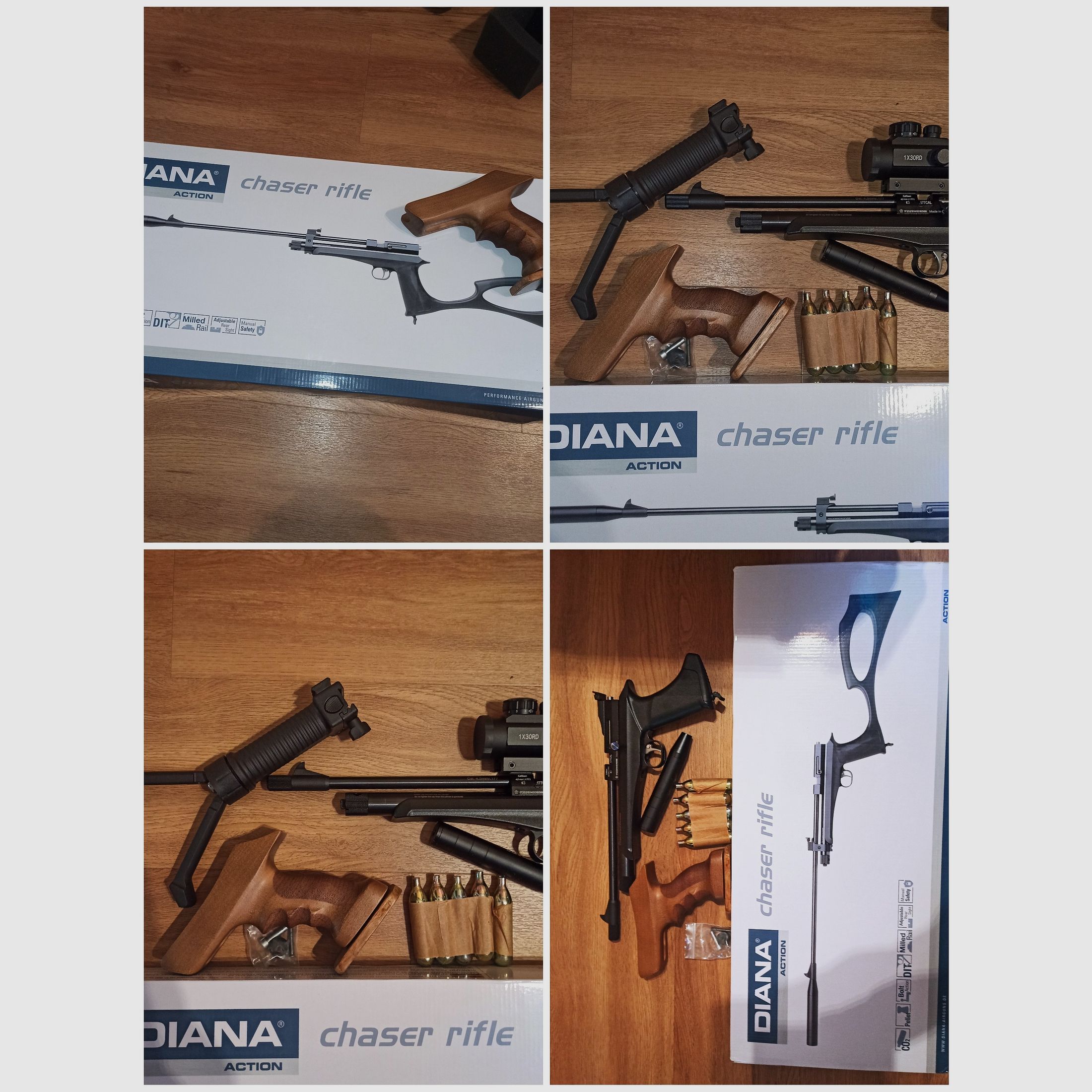 Diana Chaser Rifle Set 4.5mm with a lot of accessories.