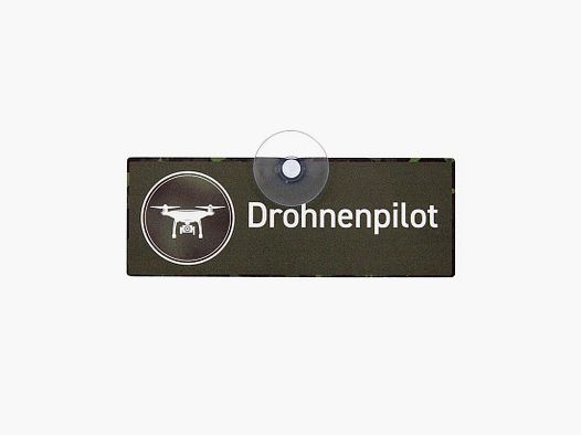 Wilde Hilde Autoschild mit Saugnapf - "Drohnenpilot" | "Drohnenpilotin"