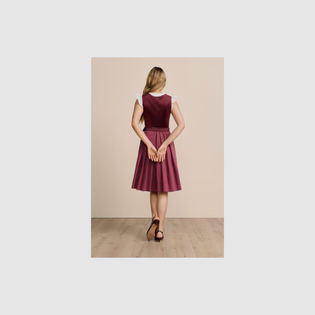 Krüger D-Dirndl Oleanna Samt 60cm | beere, Bild 7 von 8