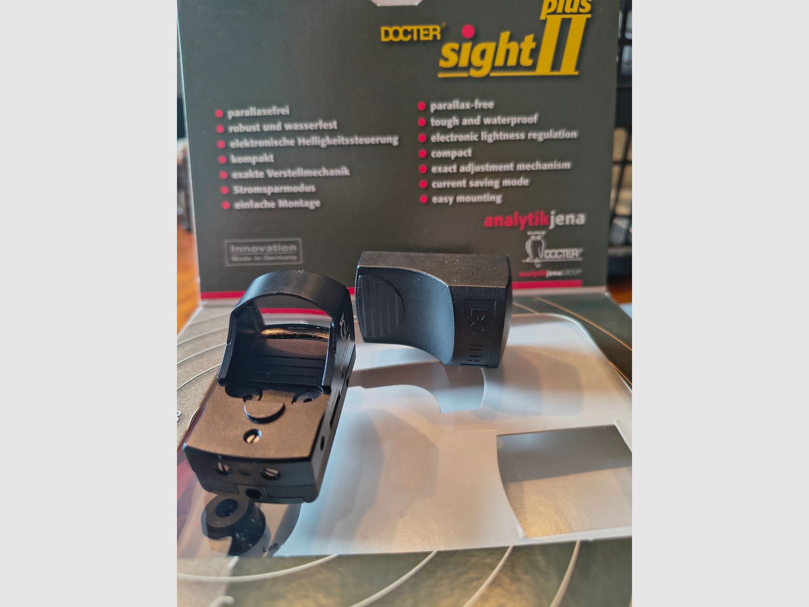Red dot reflex sight Docter sight D 3.5 MOA with MAK click swivel mount