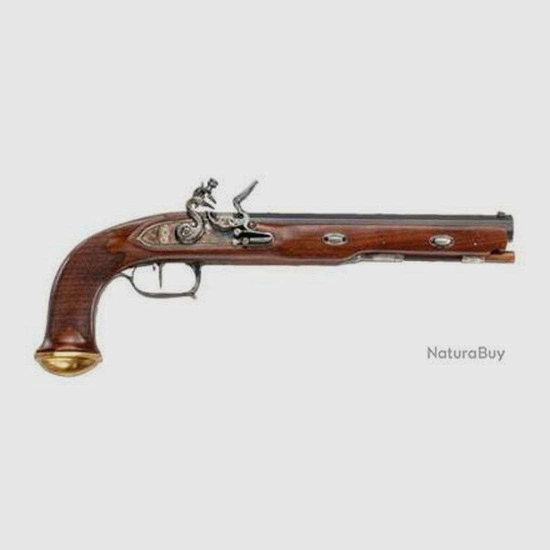 Pistola Boutet 1° Impero a pietra focaia Davide Pedersoli - Calibro .45 PN - Replica Storica Precisa e Funzionale, immagine 1 di 5