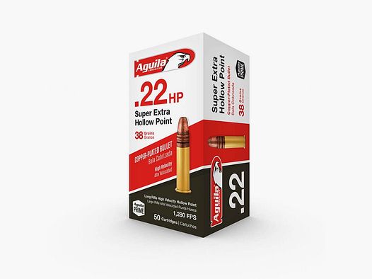 Amunicja Aguila .22LR HV HP Miedź. 38grn op. 50szt