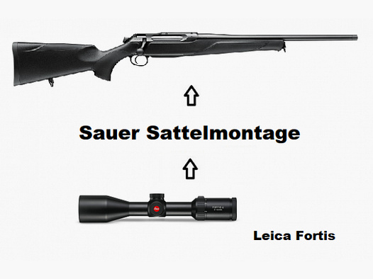 Sauer 505 ErgoMax Black + Leica Fortis + Montage + ... Komplettpaket