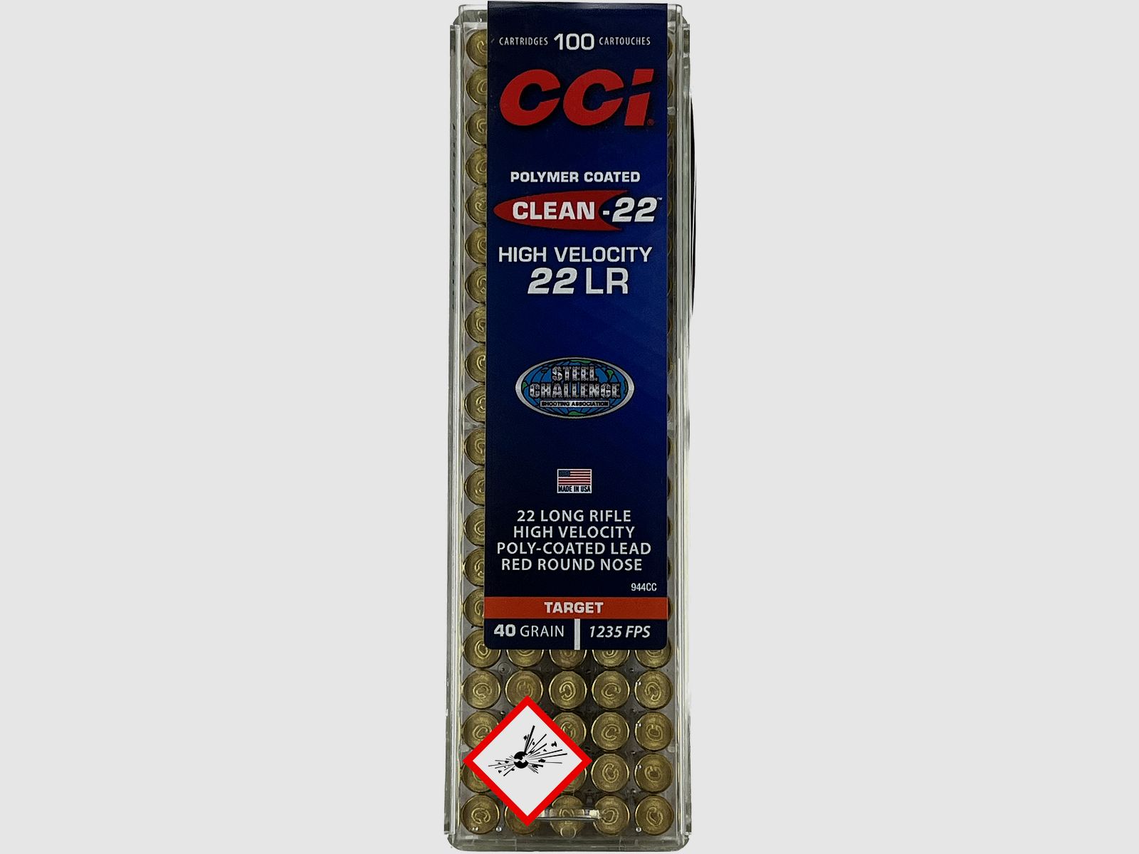 CCI Clean High Velocity Target KK-Patrone Kal. .22lr 40grs