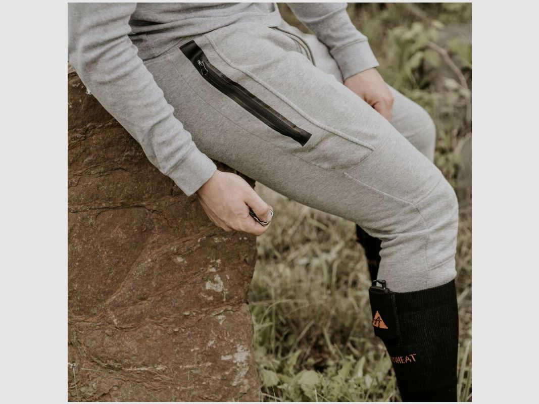 Alpenheat Beheizte Socken mit Fernbedinung Schwarz/Orange