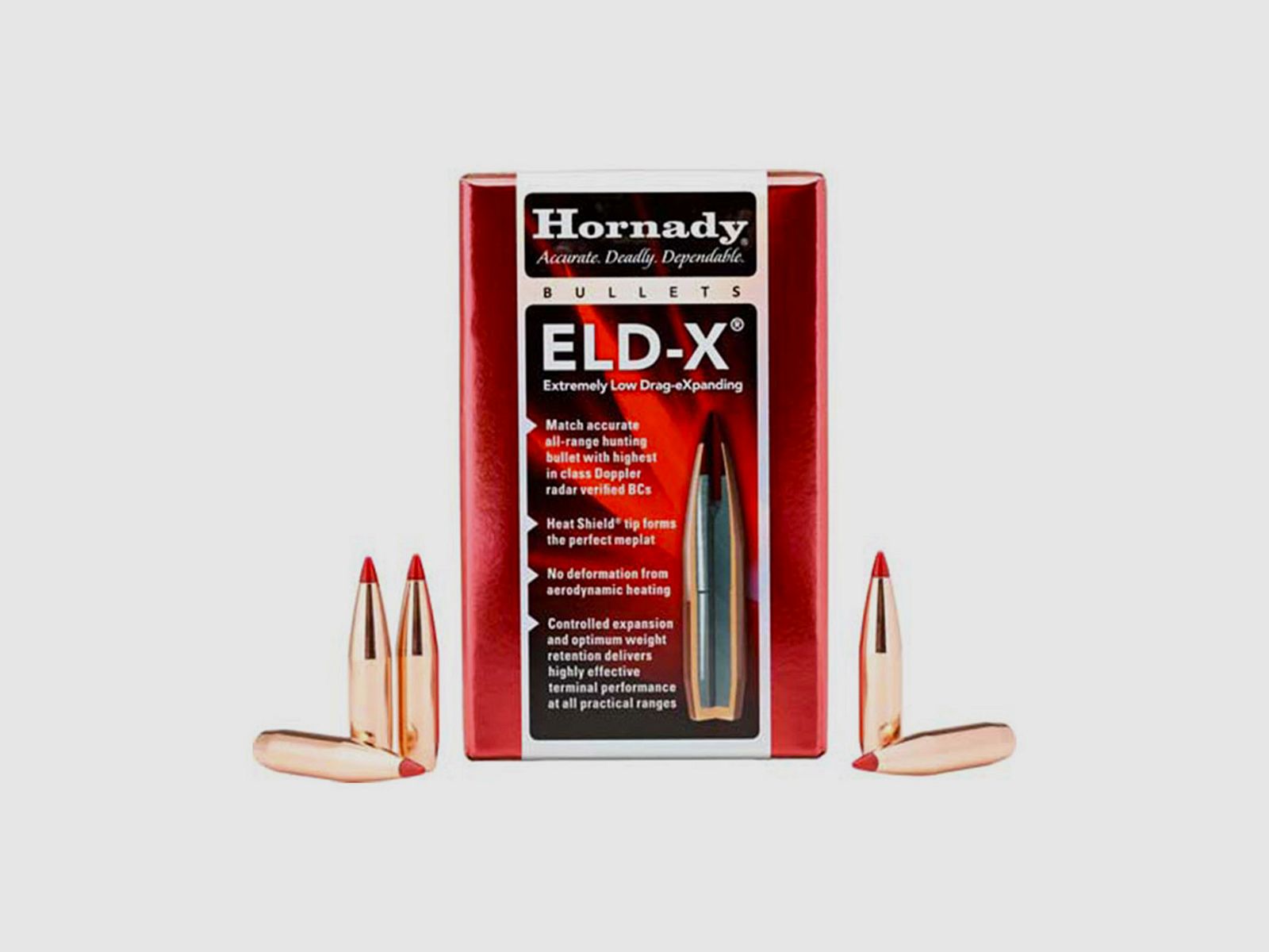 WIEDERLADUNGSGESCHOSSE – HORNADY – 6,5 mm .264 143 gr ELD-X® (100 STK)