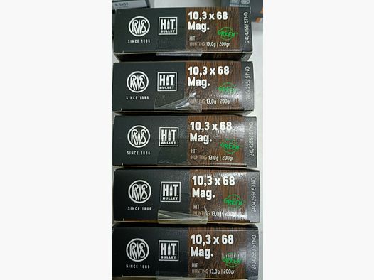 RWS HIT Hunting Green 10,3x68 Mag. 100 strzałów Hit Hunting Green