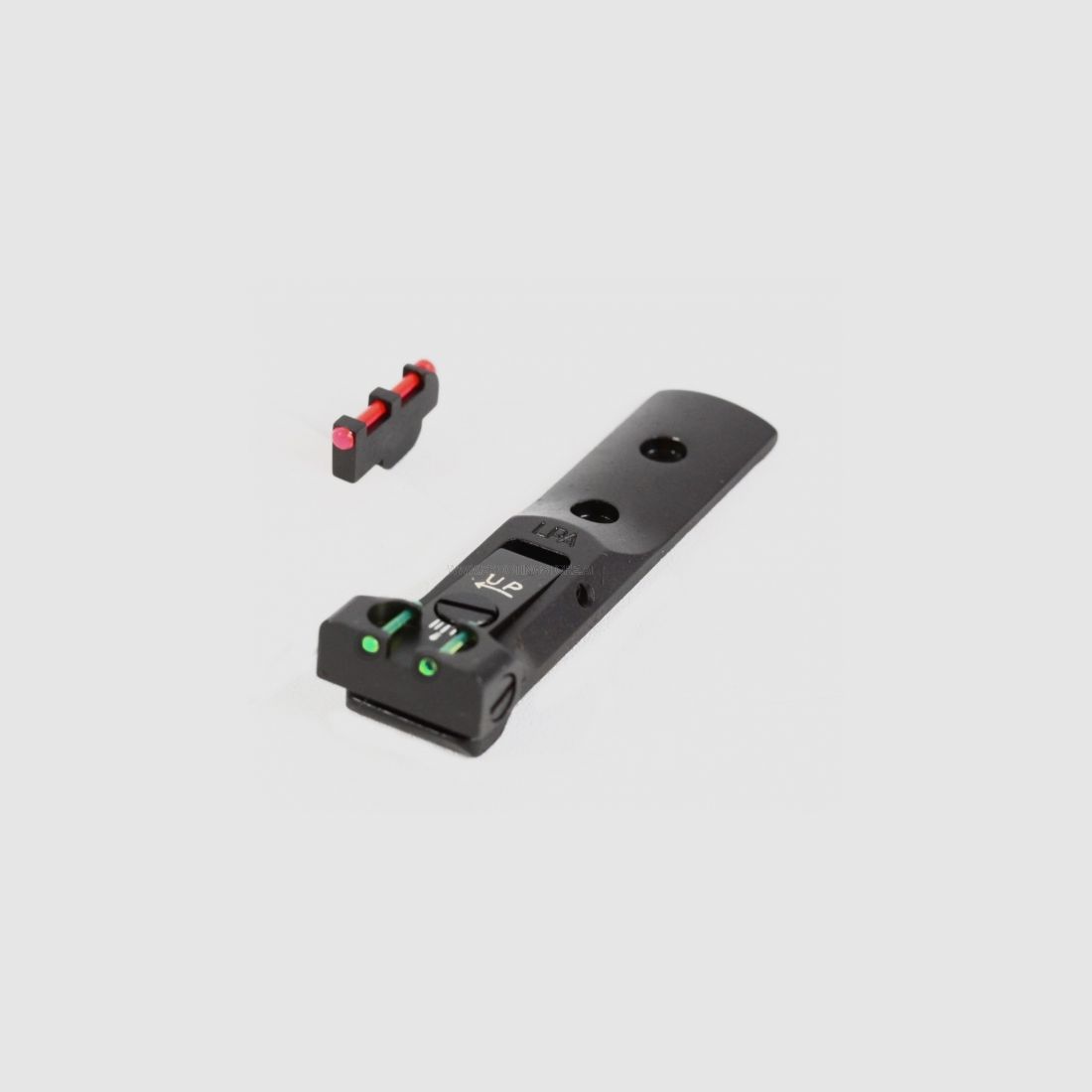 LPA TXT SIGHT FOR S&W REAR SIGHT GREEN FRONT SIGHT RED FIBER OPTIC BLACK REAR SIGHT