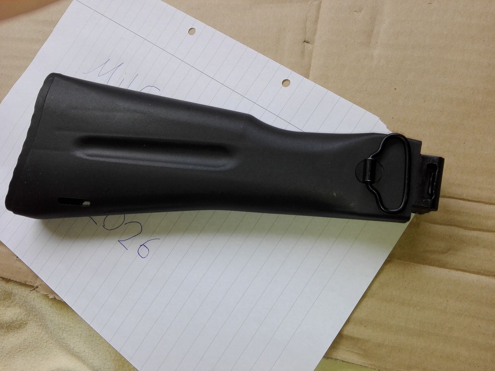 Original IZHMASH Polymer AK74M 5.5mm Pin/Pin Folding Stock, 100 Series AK folding stock (newer version with the slot for the butt pad strap)