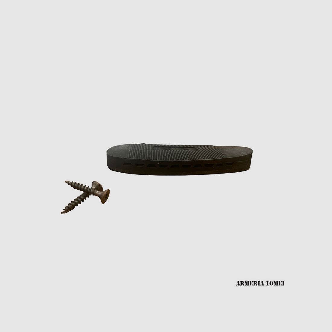 ELASTIC RUBBER BUTT PAD 15mm INT.SE 96mm VENTILATED BLACK