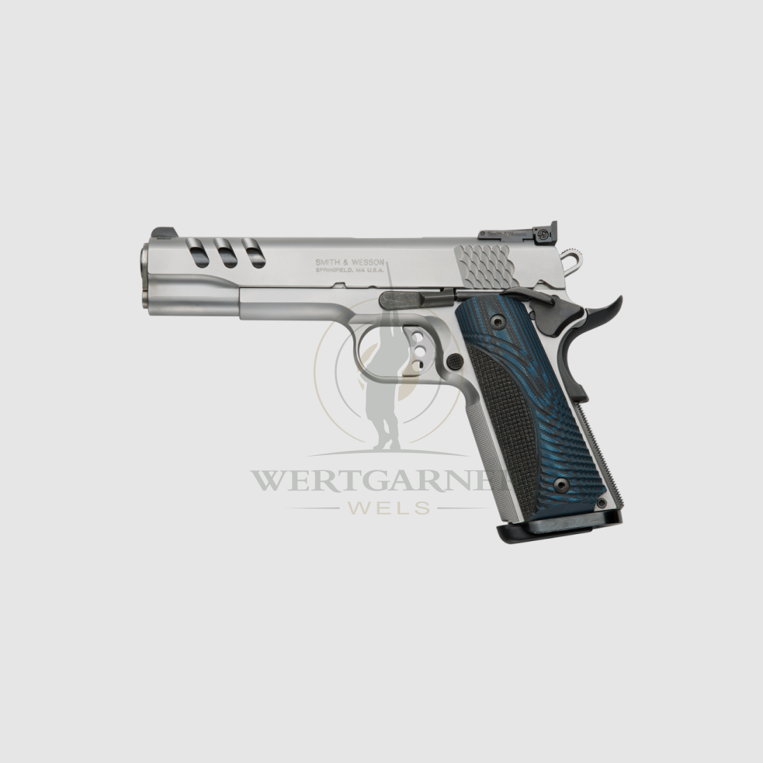 S&W 1911 .45 ACP 5" argent, image 1 sur 2