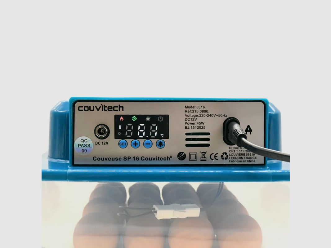 Automatische Incubator Couvitech® SP-16 – 16 eieren, afbeelding 5 van 28