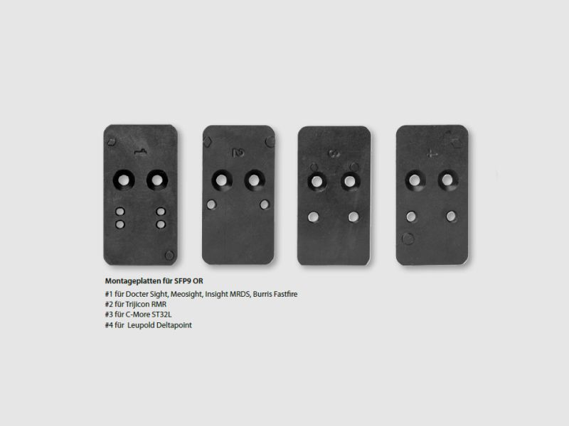 HECKLER & KOCH Montage f. Leuchtpunktvisier Montageplatte #3 C-More f. SFP9-OR (alt)  M3