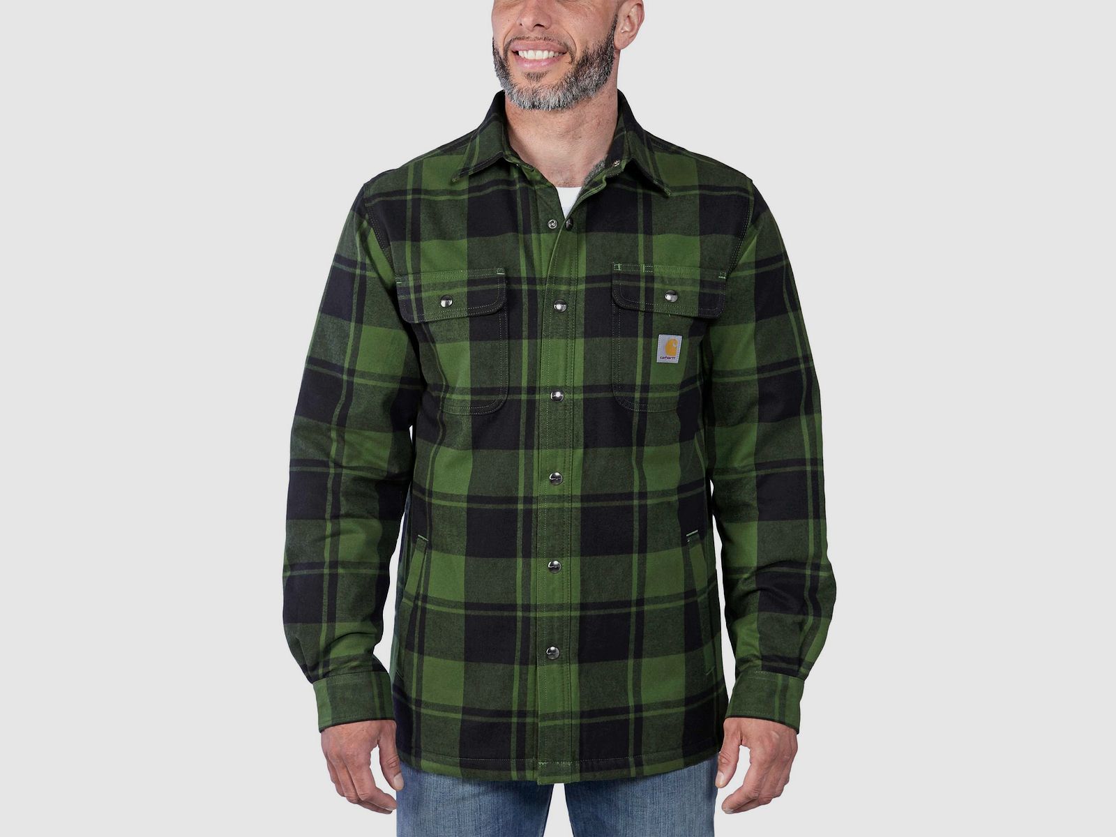 Carhartt Camicia Giacca Flanella Foderata Uomo Chive S