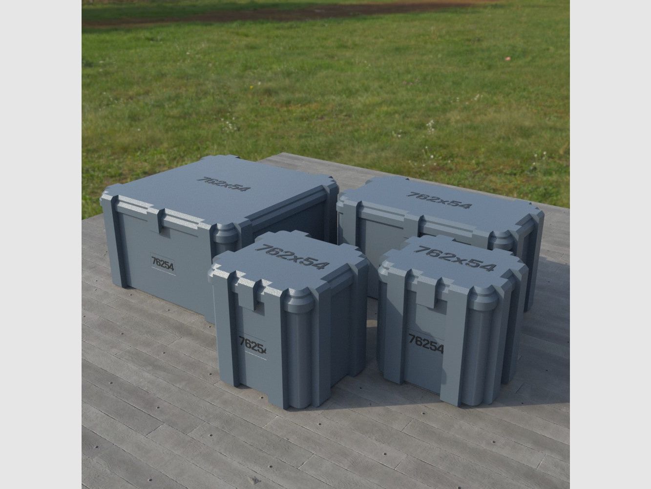 Filamelt ammunition box / 7.62x54R / 'Folding lid' / cartridge box, ammo box
