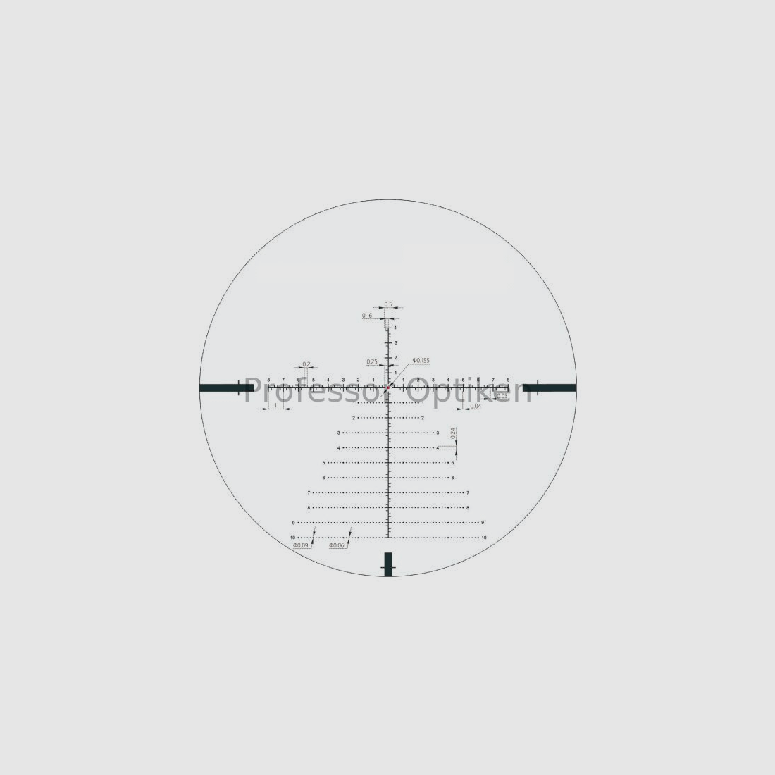 Profesor Optiken Müritz - 4-24x56 HD FFP, tubo de 34 mm, retícula ILEX 1
